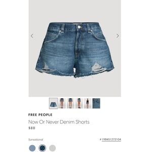 FREE PEOPLE Now Or Never Denim Shorts, Jean Shorts